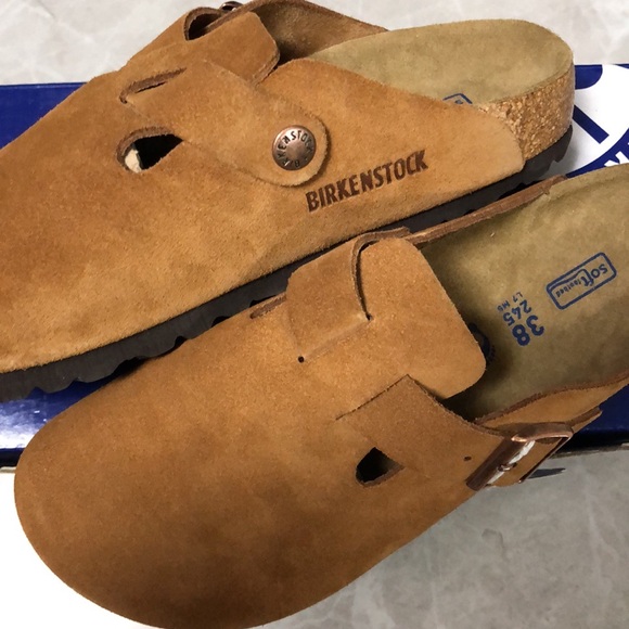 🍭birkenstock Tan Suede Mules - Picture 4 of 5